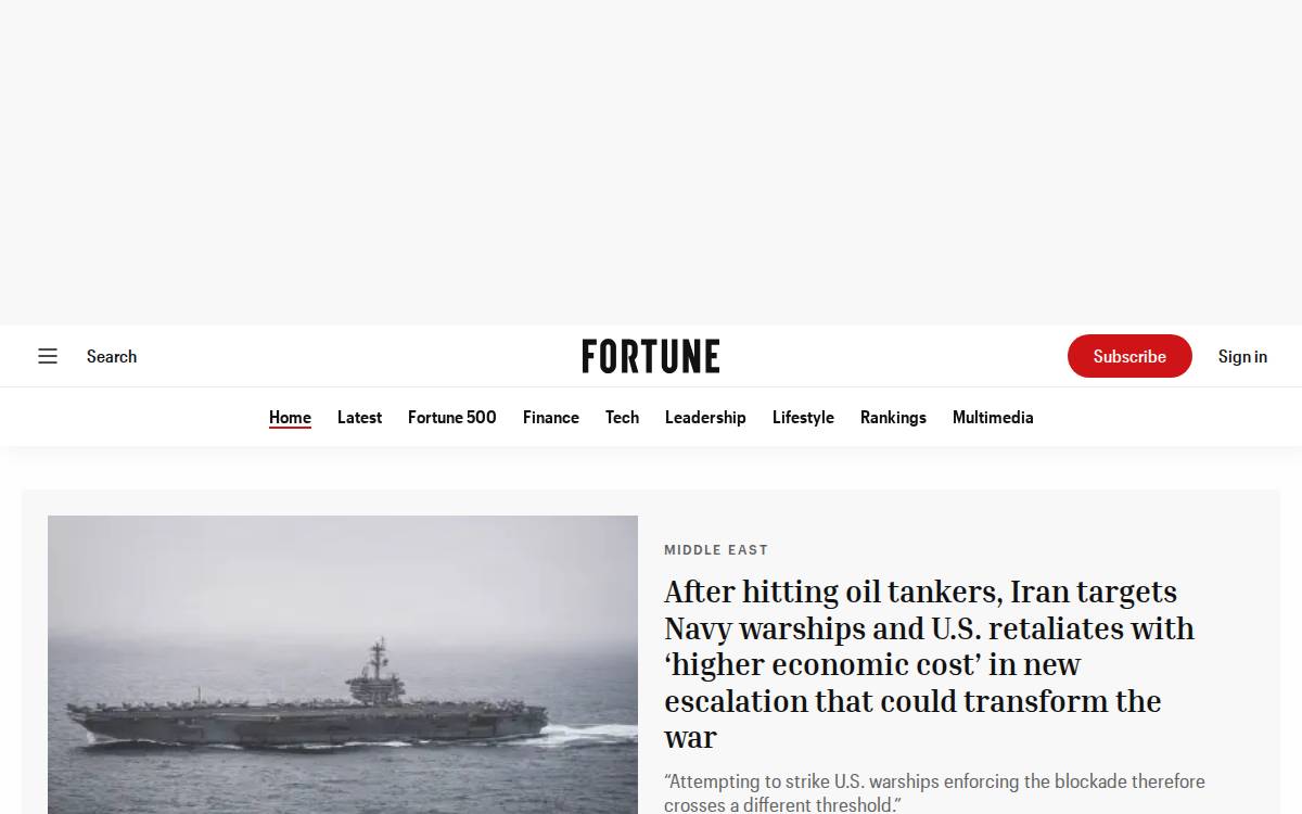 Fortune website preview