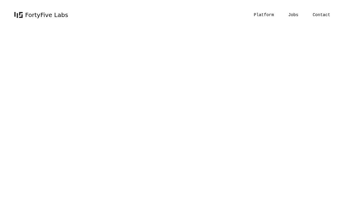 FortyFive Labs website preview