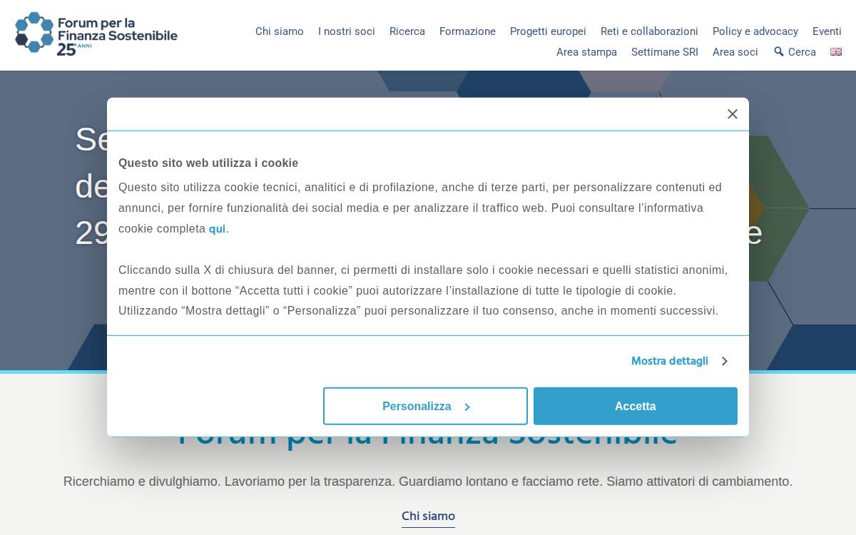 Forum for Sustainable Finance website preview