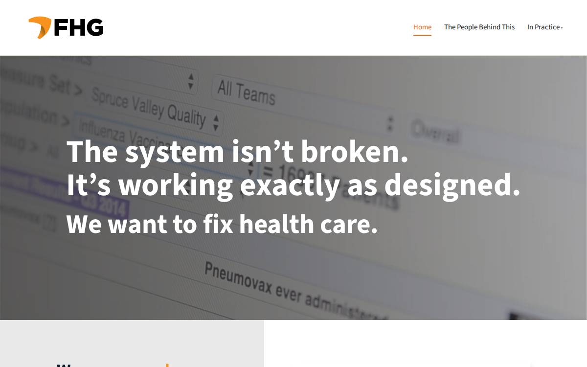 Forward Health Group website preview