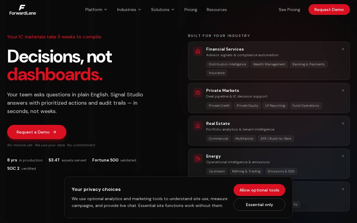 Forwardlane website preview