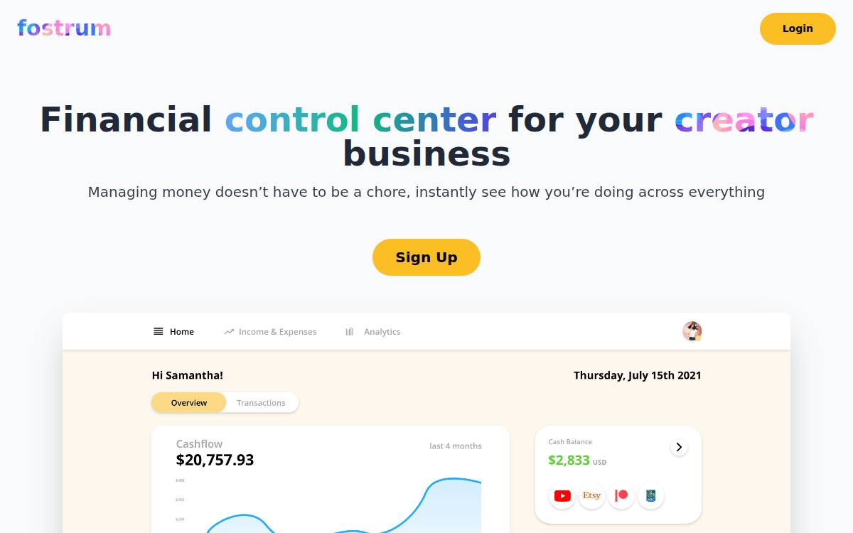 Fostrum website preview