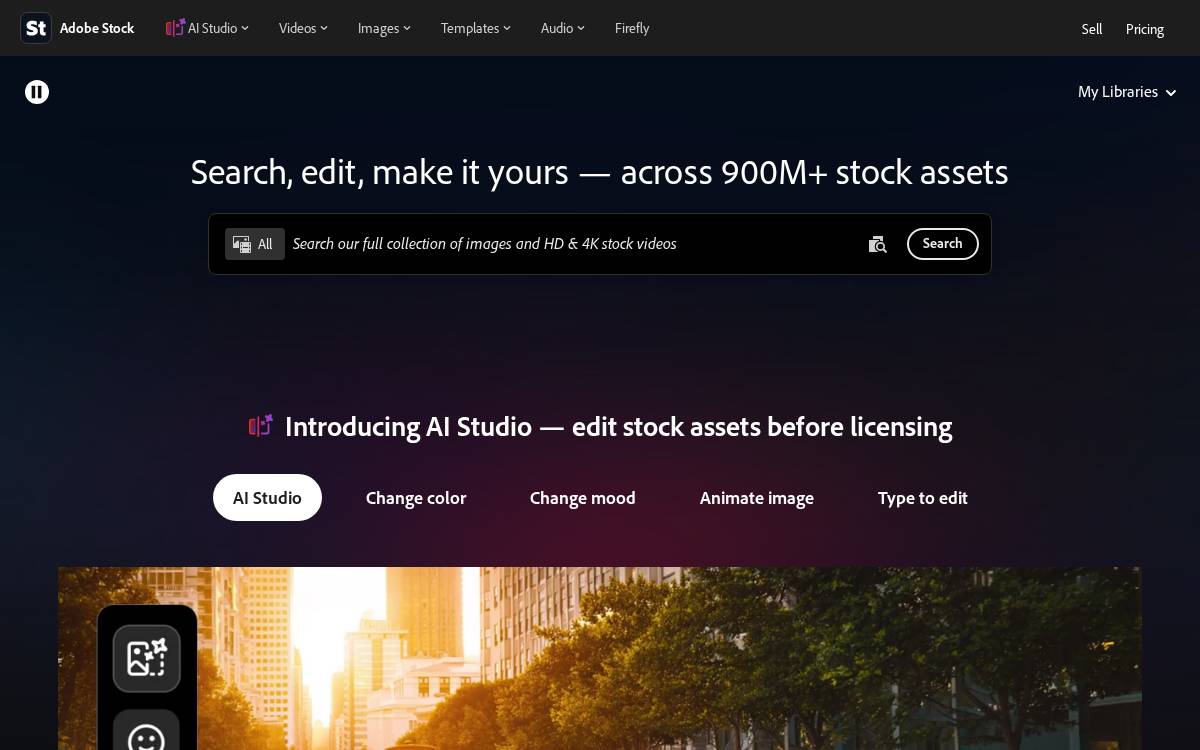 Fotolia website preview