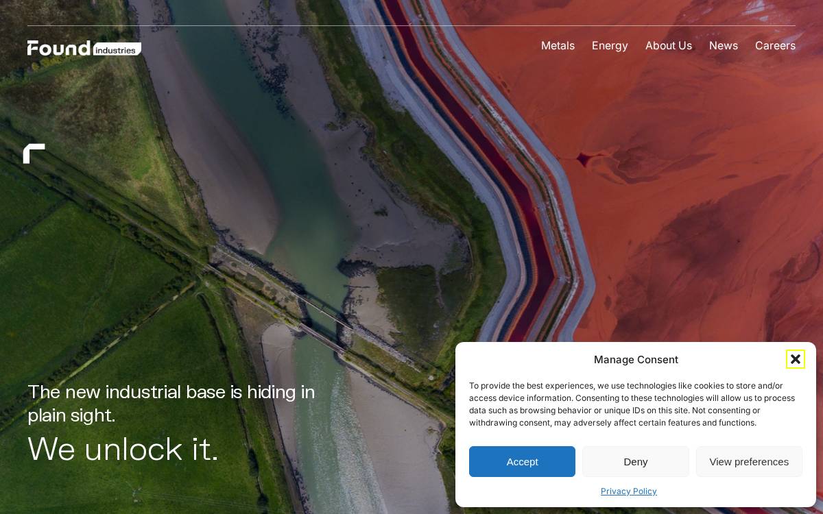 Found Energy website preview