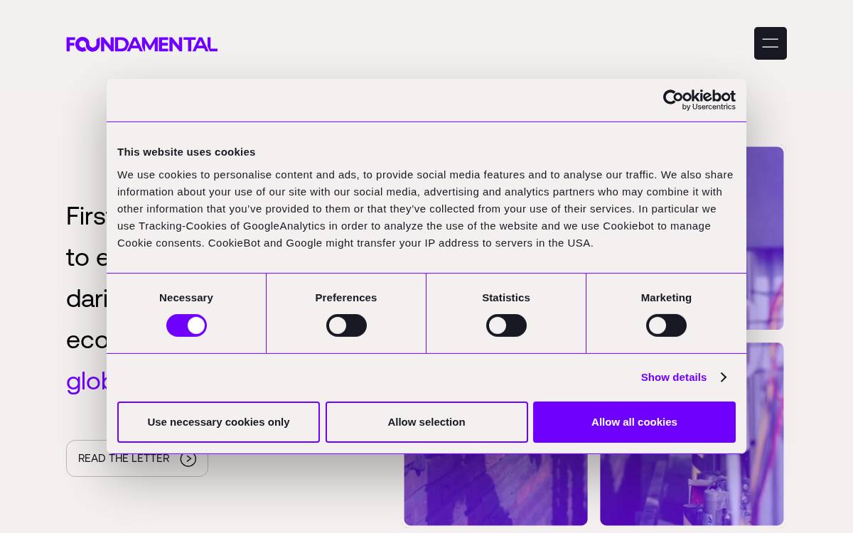 Foundamental website preview