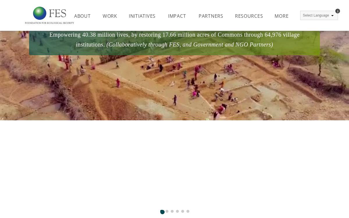 Foundation For Ecological Security website preview