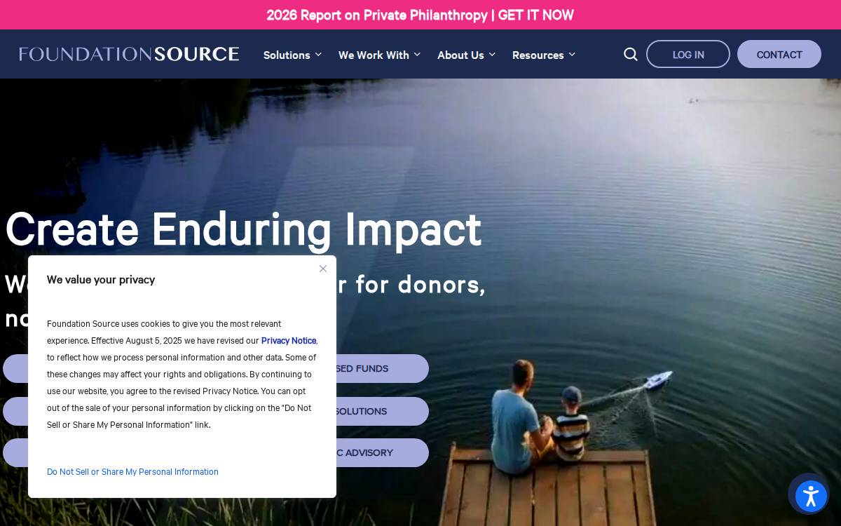 Foundationsource website preview