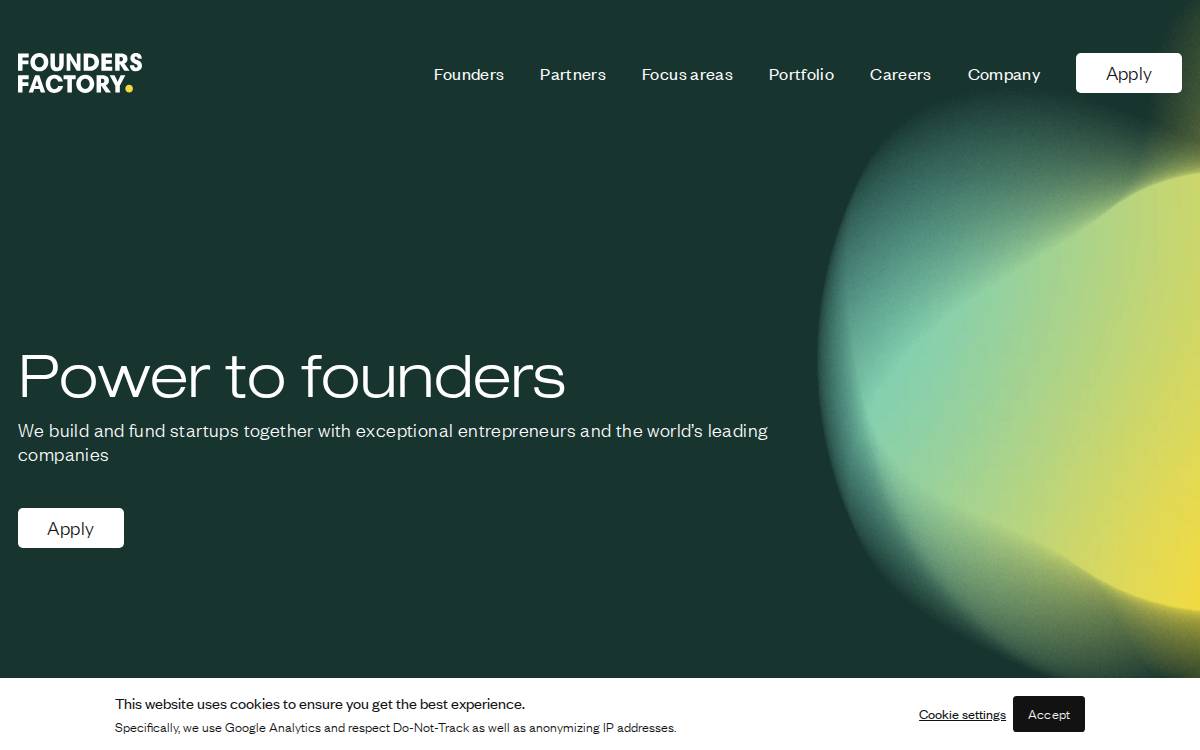 Founders Factory website preview