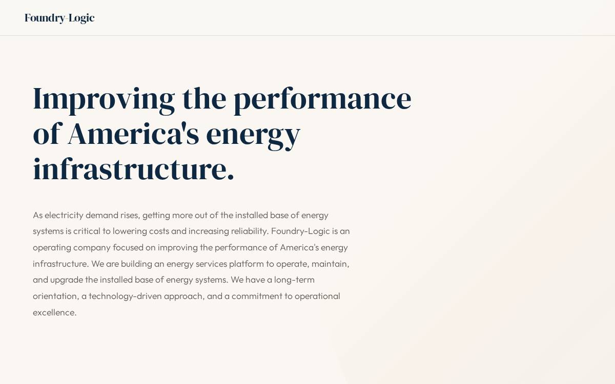 Foundry-Logic website preview