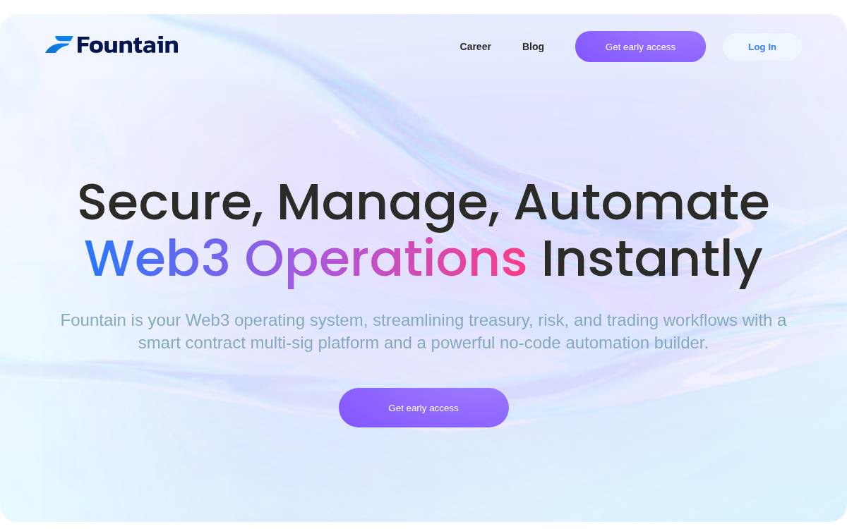 Fountain website preview