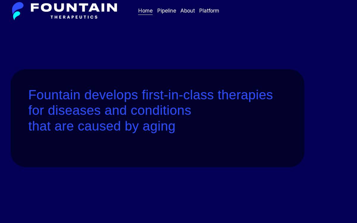 Fountain Therapeutics website preview