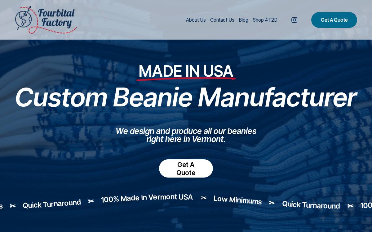 Fourbital Factory website preview