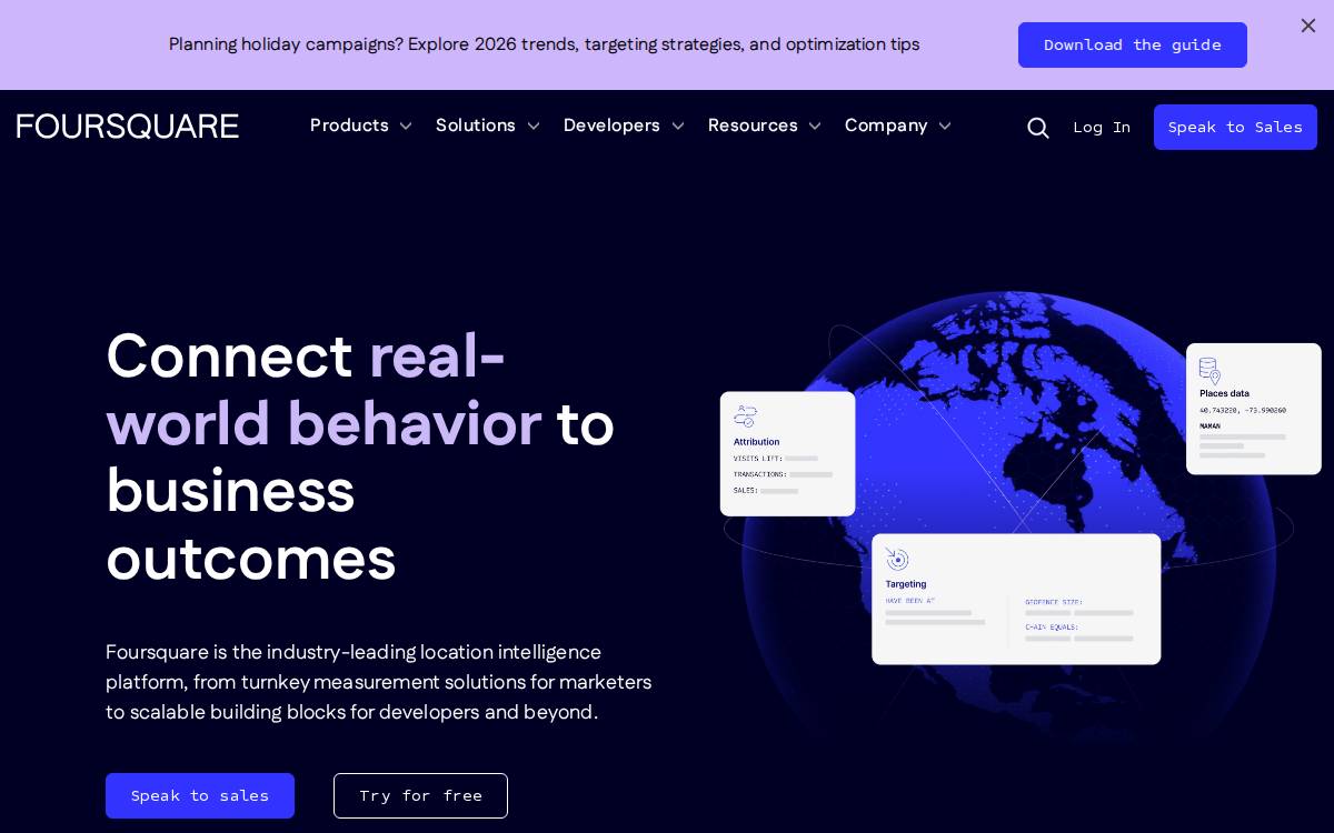 Foursquare website preview