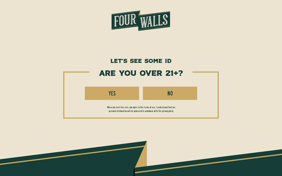 Four Walls Whiskey website preview