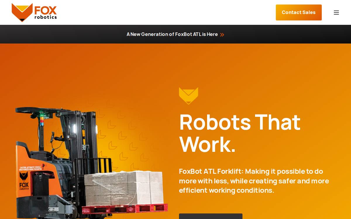 Fox Robotics website preview