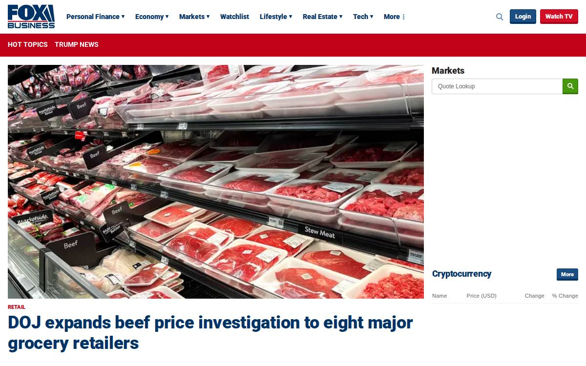 Foxbusiness website preview