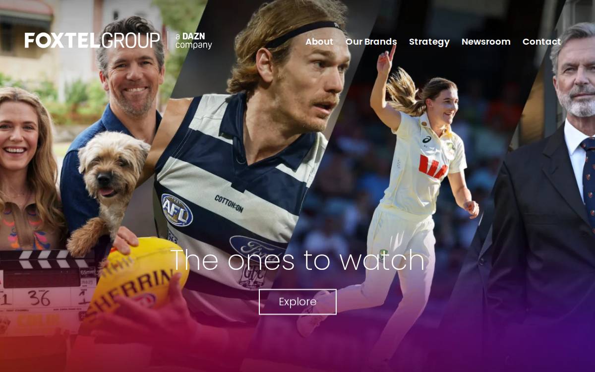 Foxtel Group website preview