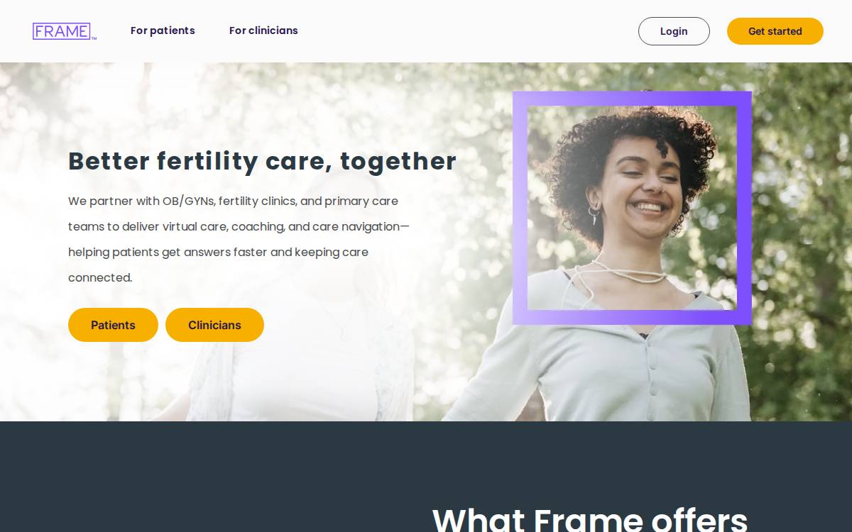 Frame website preview