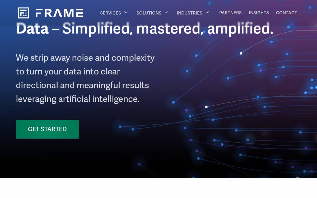 Frame Data AI website preview