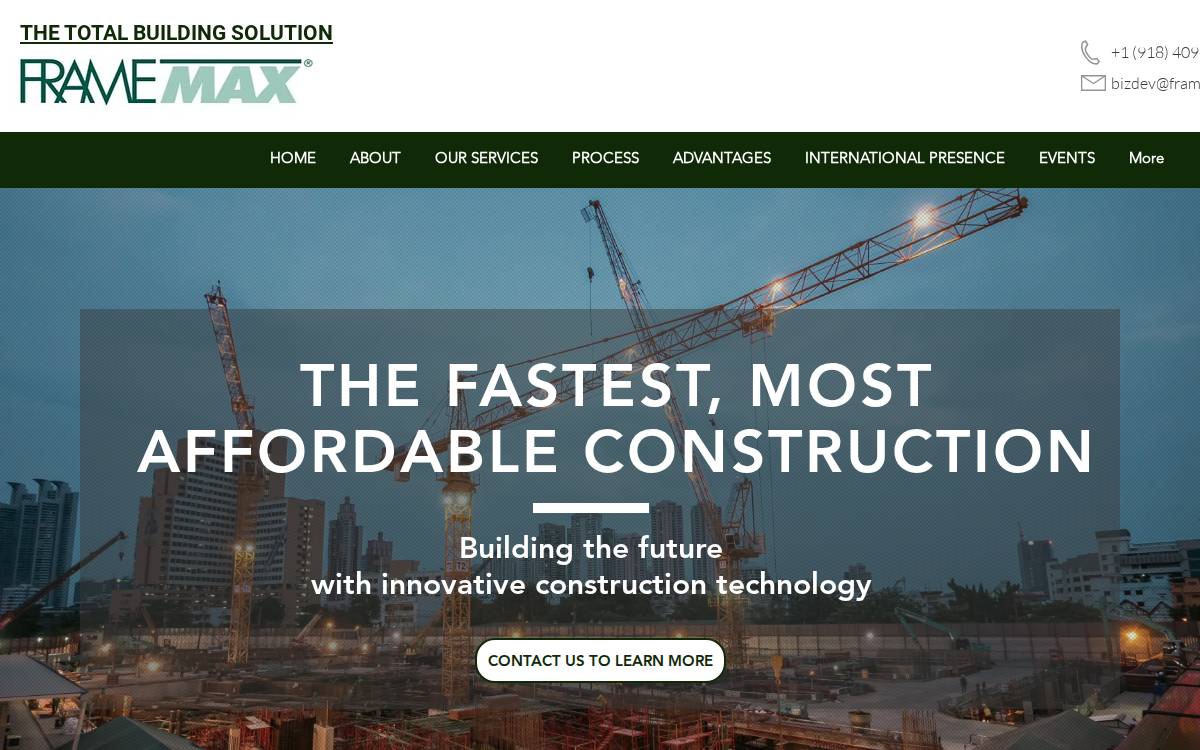 Framemax website preview