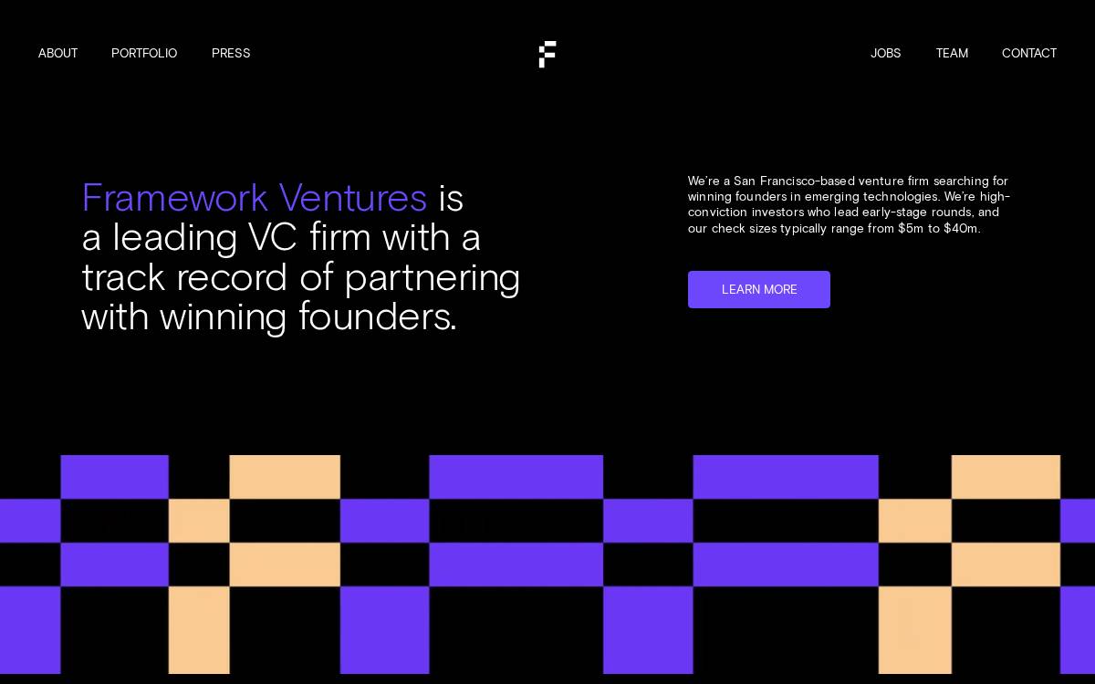 Framework website preview