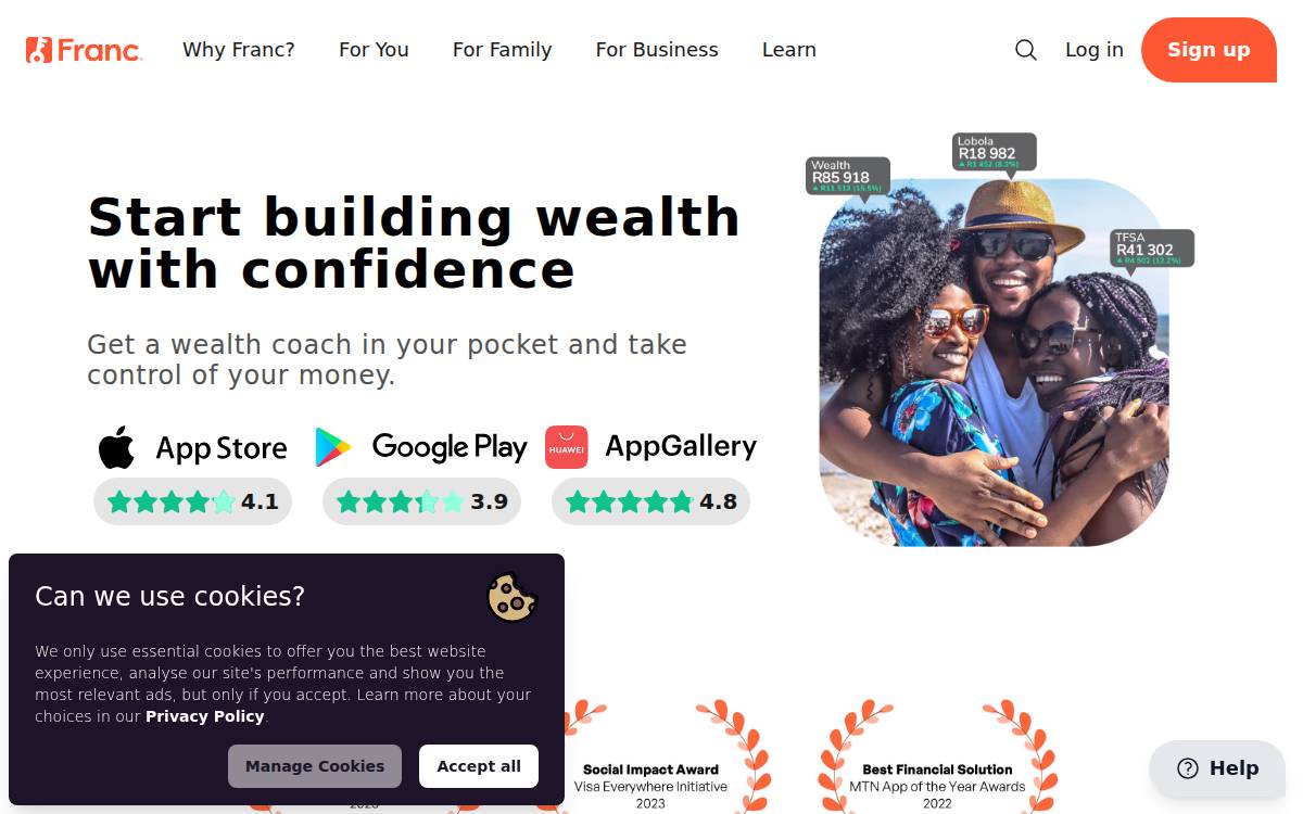 Franc website preview