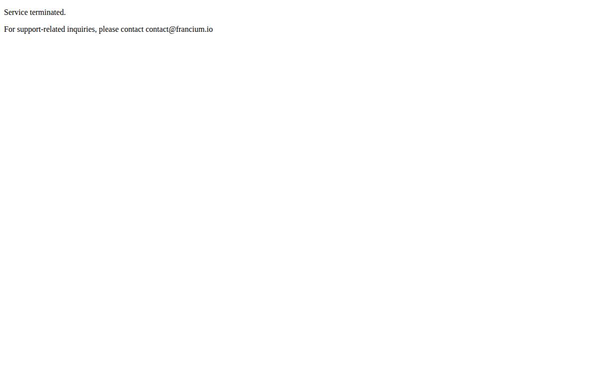 Francium website preview