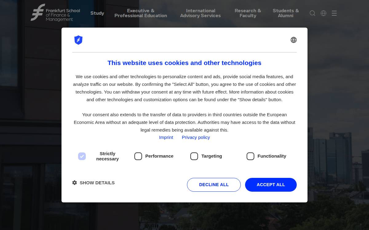 Frankfurt School website preview