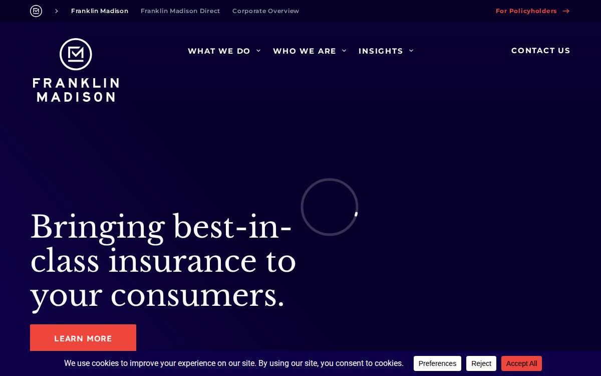 Franklin Madison website preview