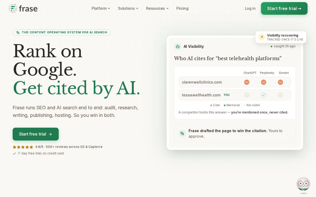 Frase website preview