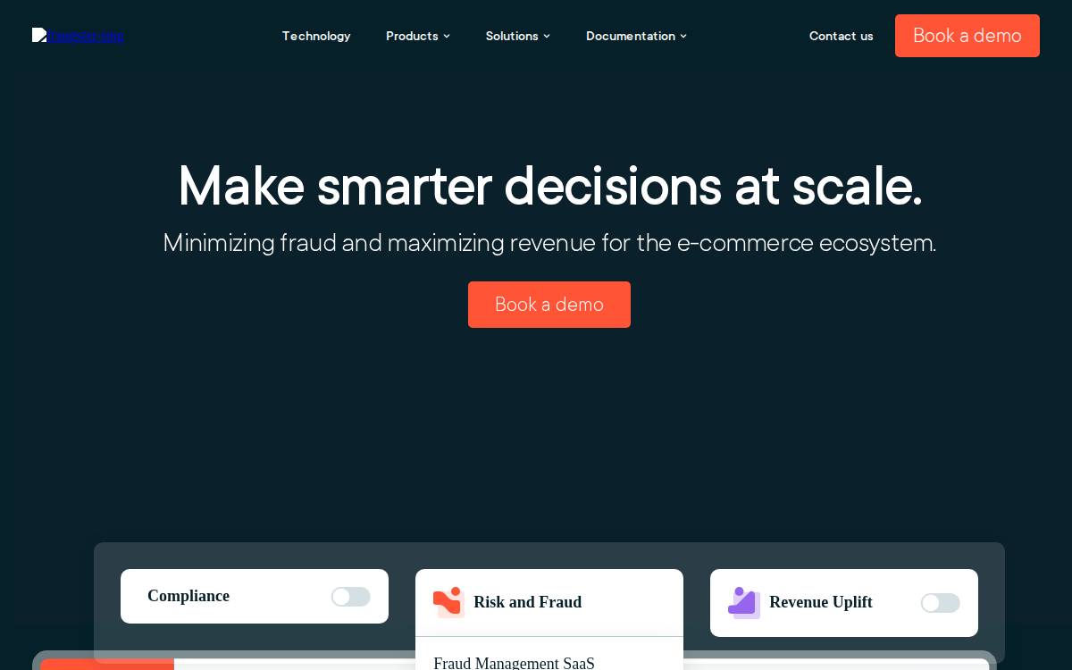 Fraugster website preview