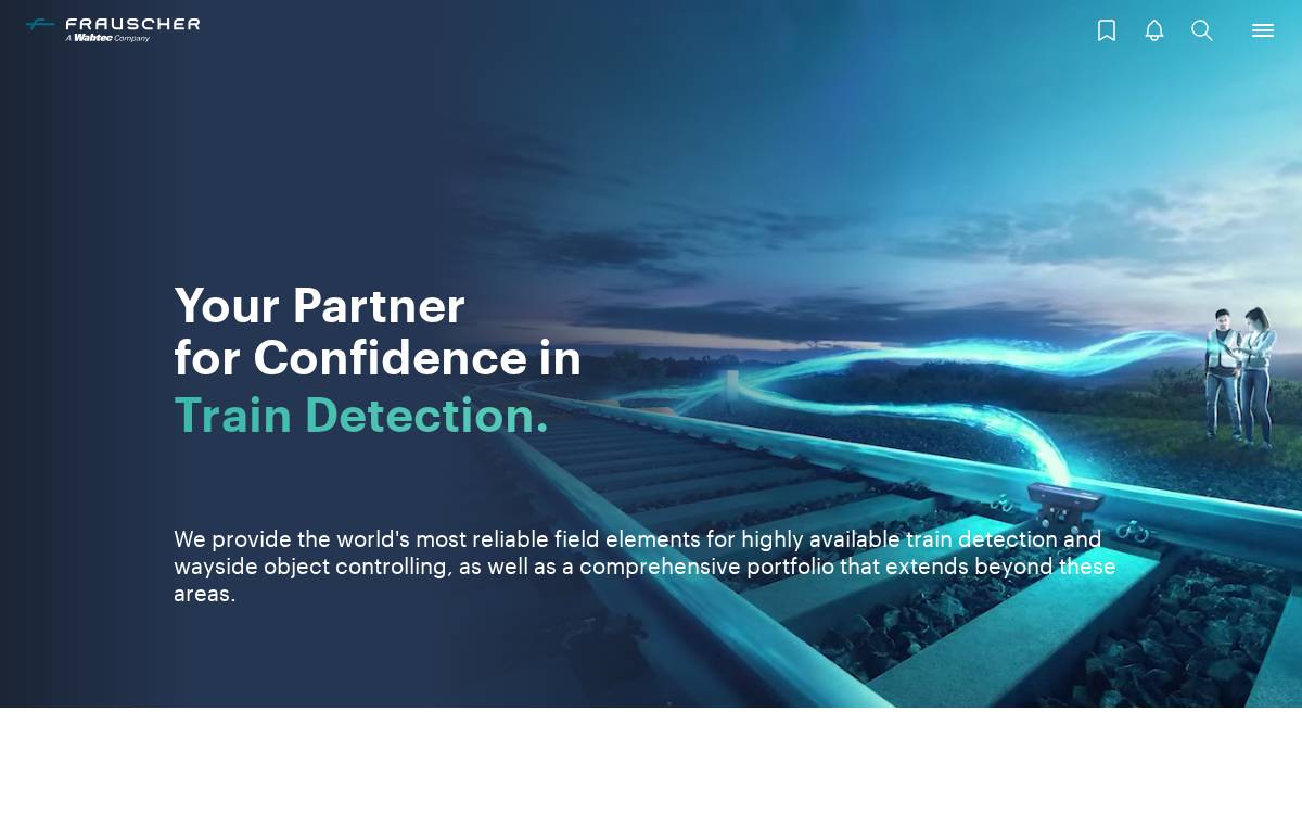 Frauscher Sensor Technology website preview