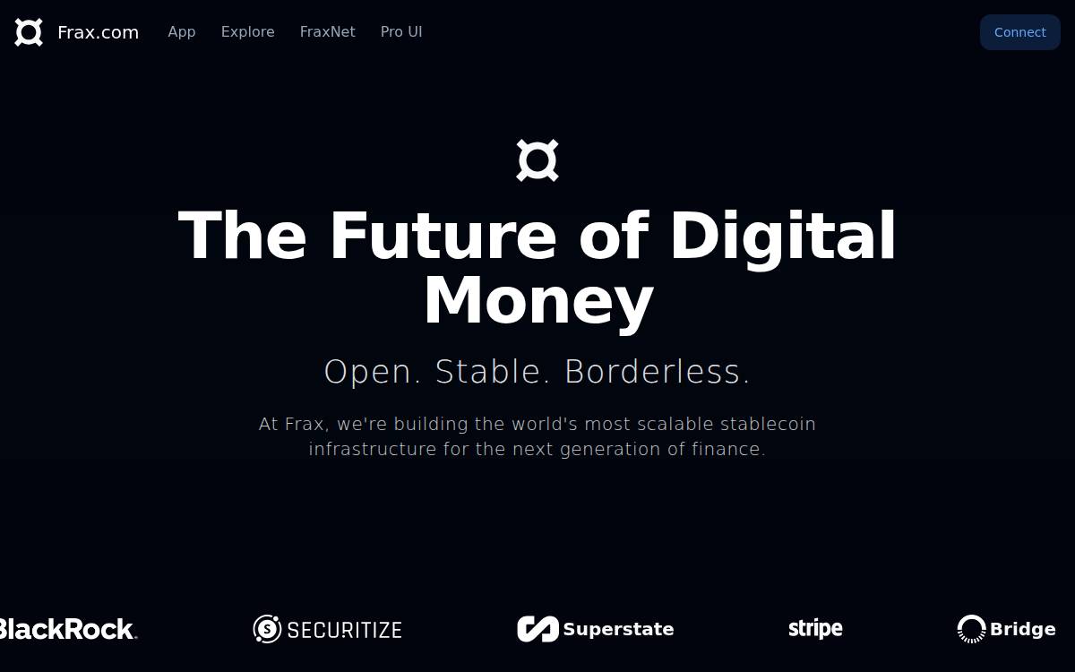 Frax Finance website preview