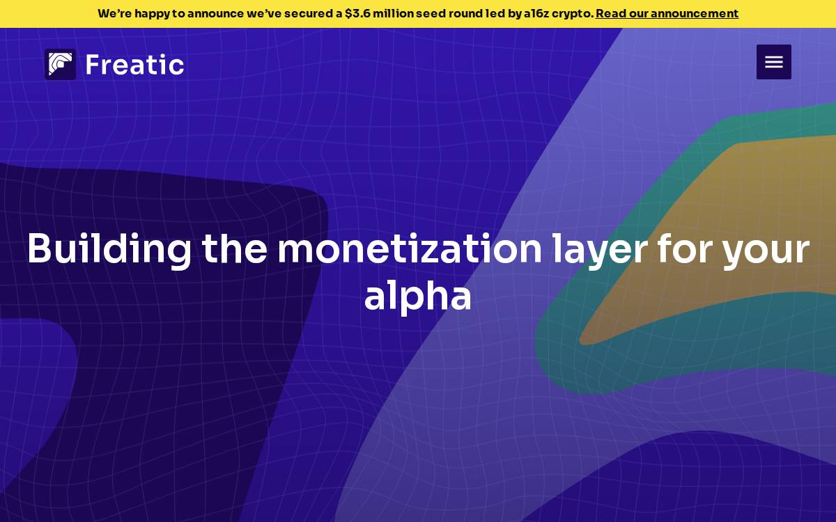 Freatic website preview