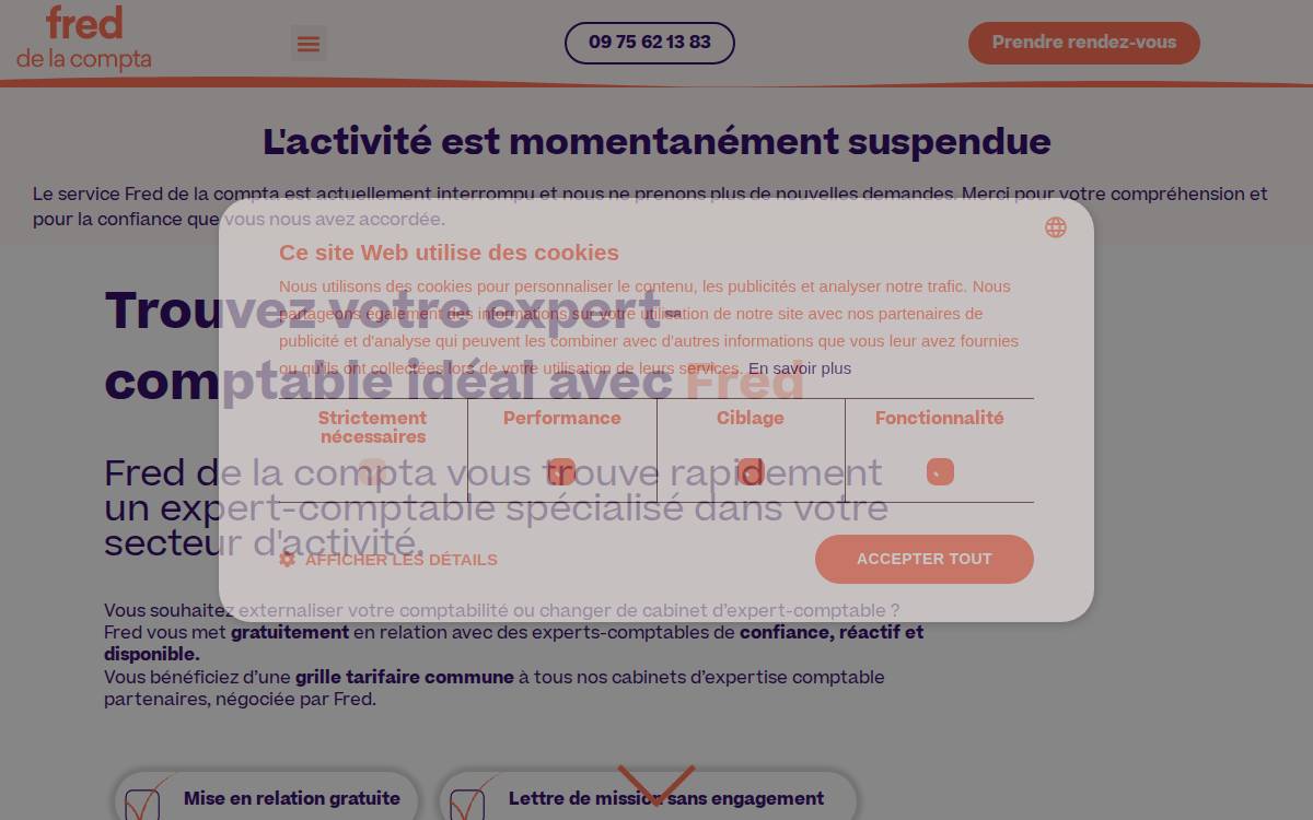 Fred De La Compta website preview