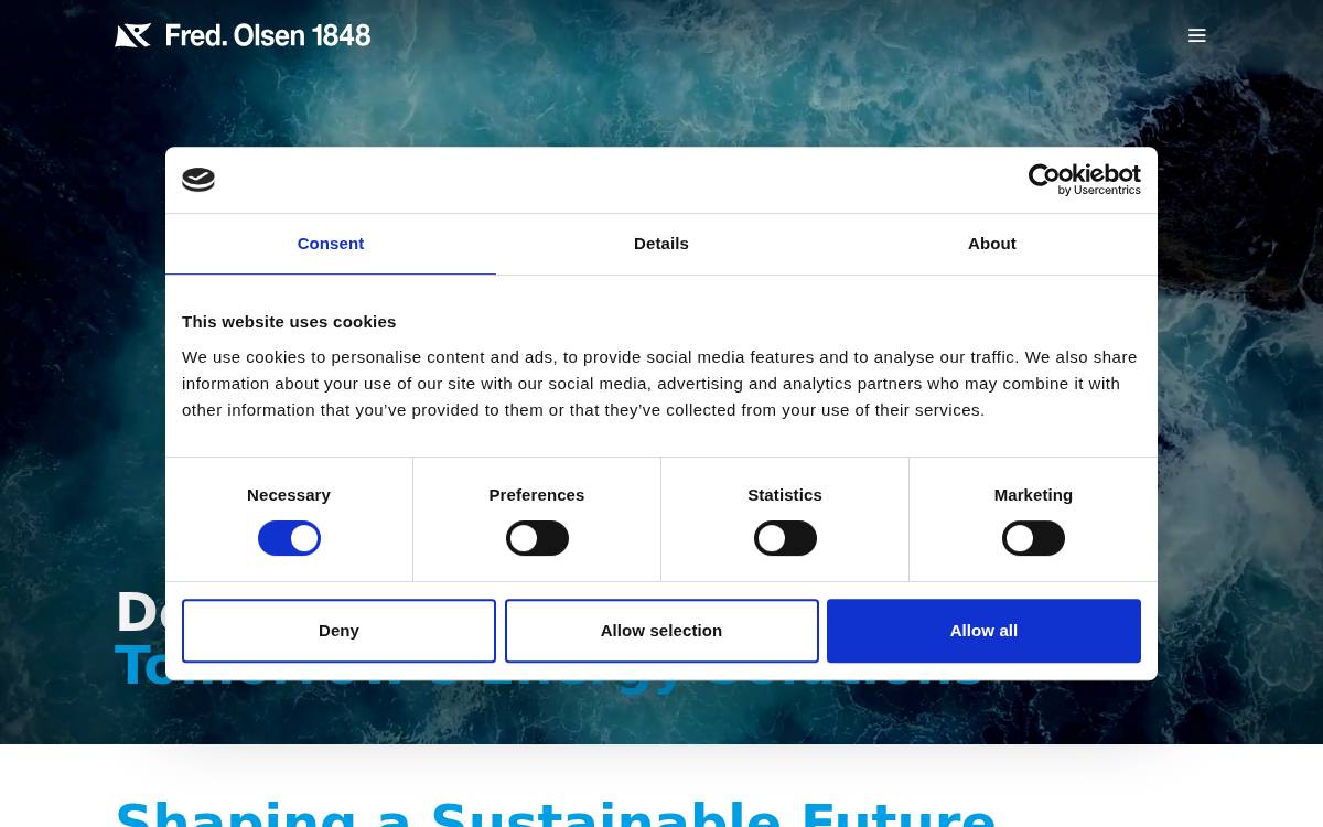 Fredolsen1848 website preview