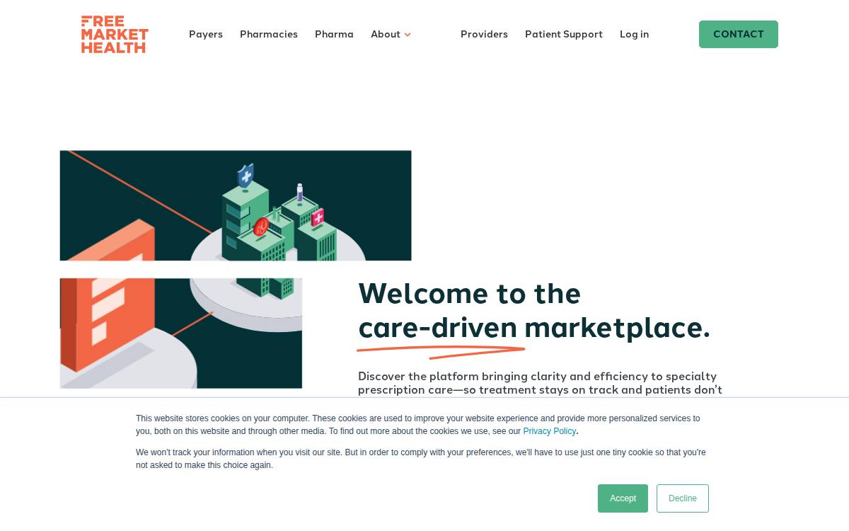 Free Market Health website preview