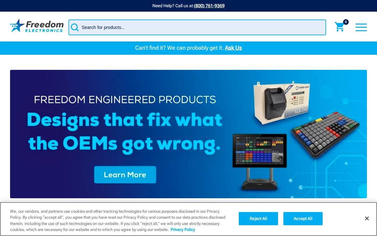 Freedom Electronics website preview