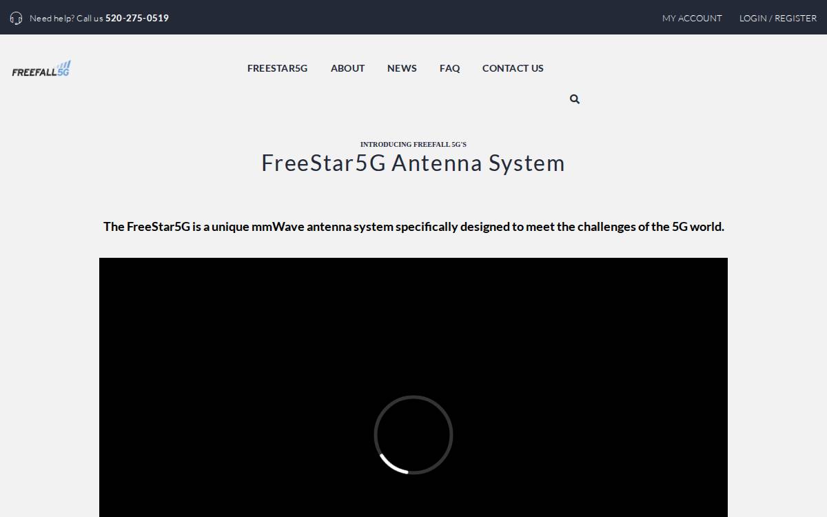 FreeFall 5G website preview