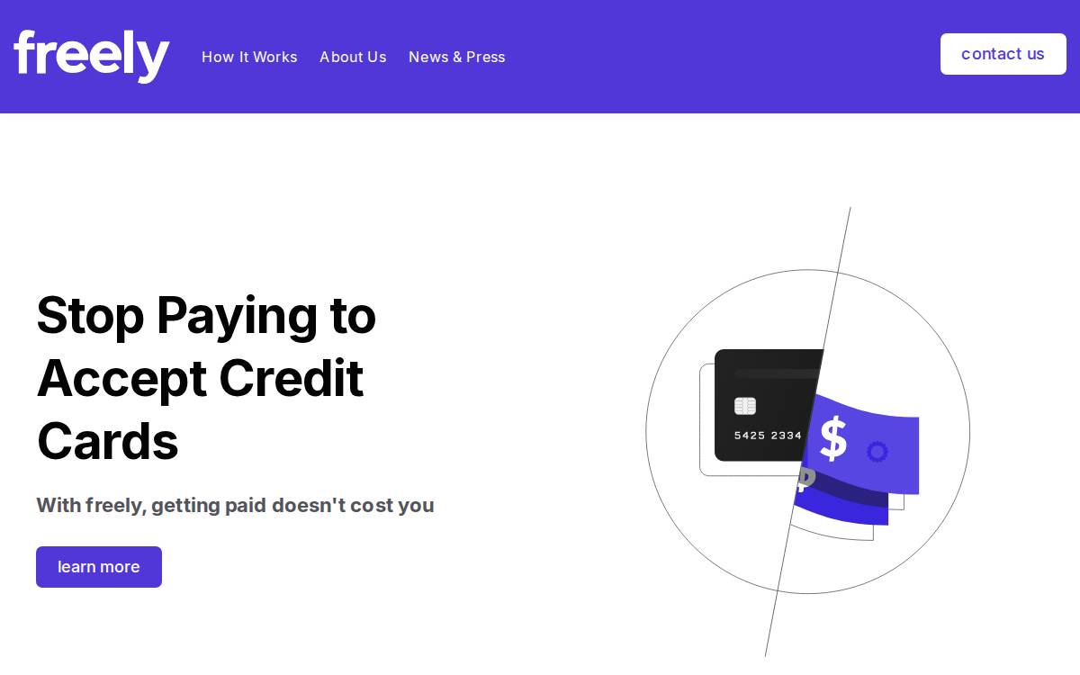 Freely Payments website preview