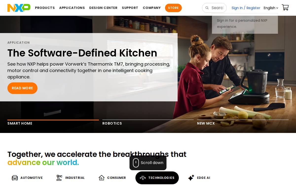 Freescale website preview