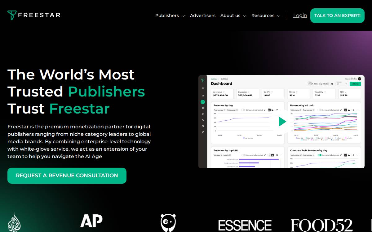 Freestar website preview