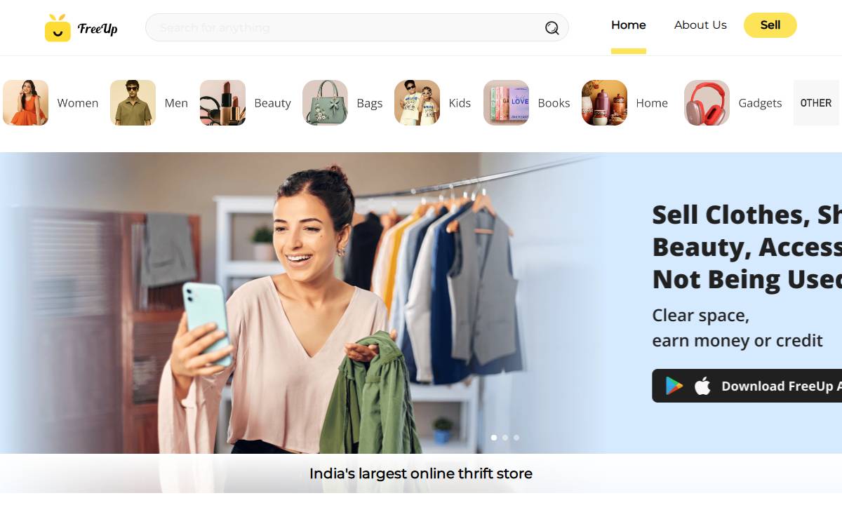 Freeup website preview