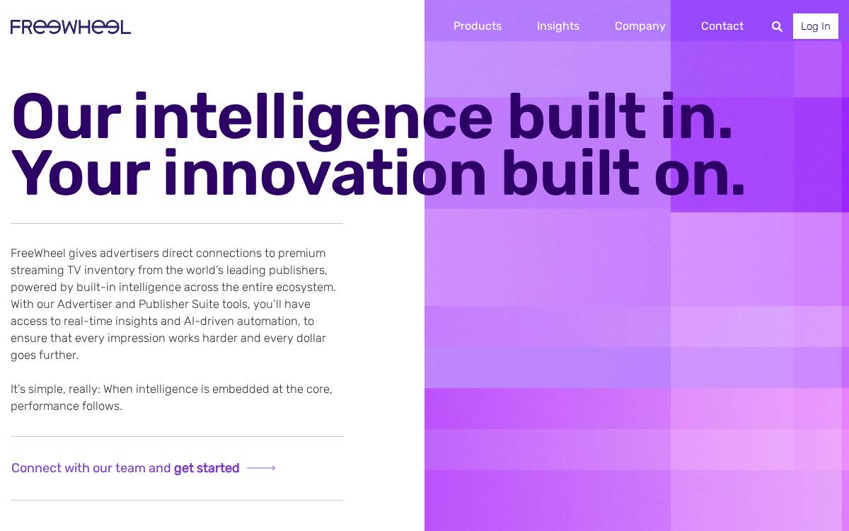 FreeWheel website preview