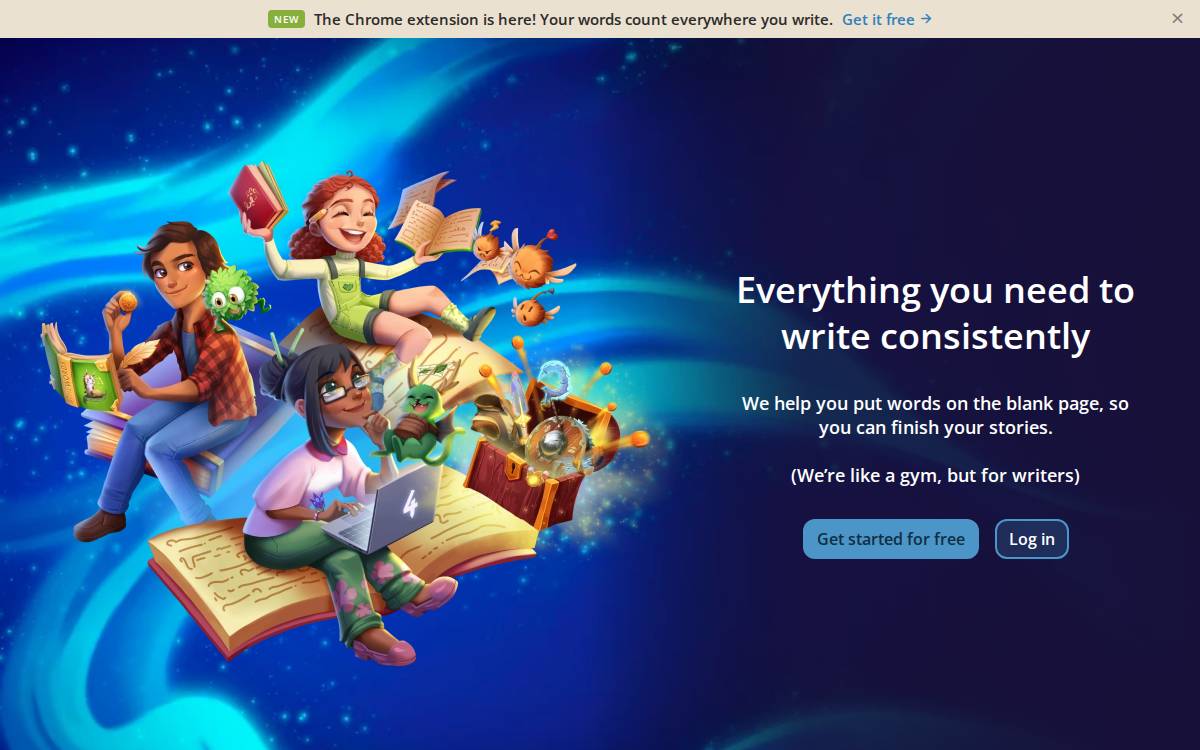 freeWriter website preview