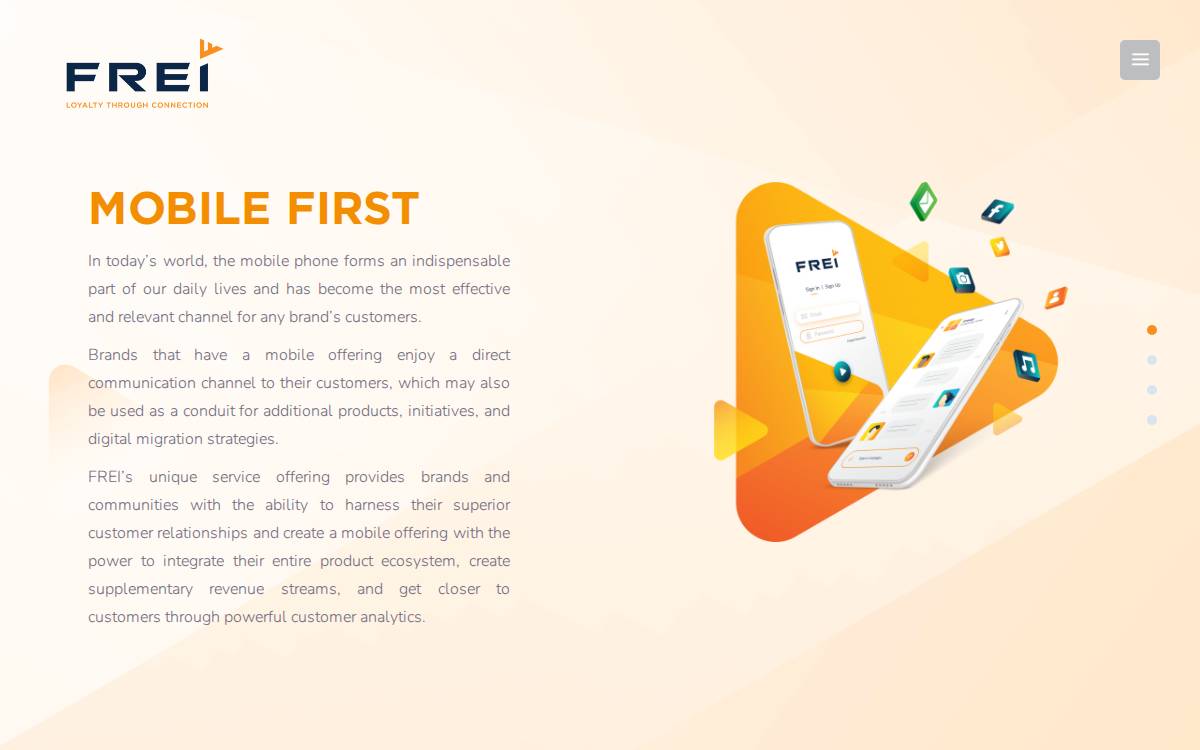 Frei website preview