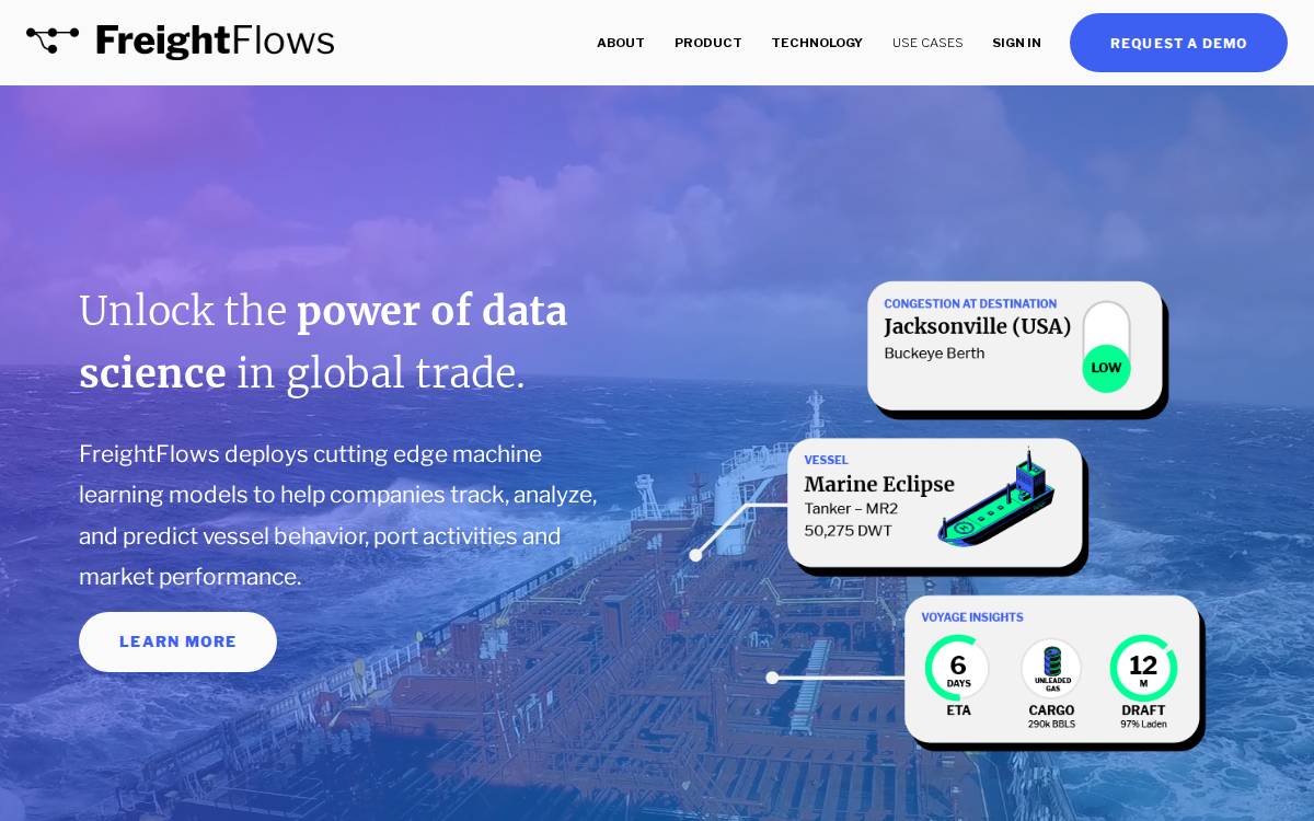 FreightFlows website preview