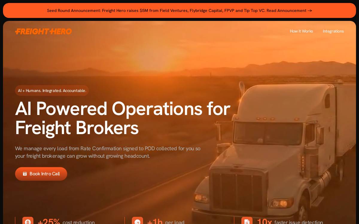 Freight Hero website preview