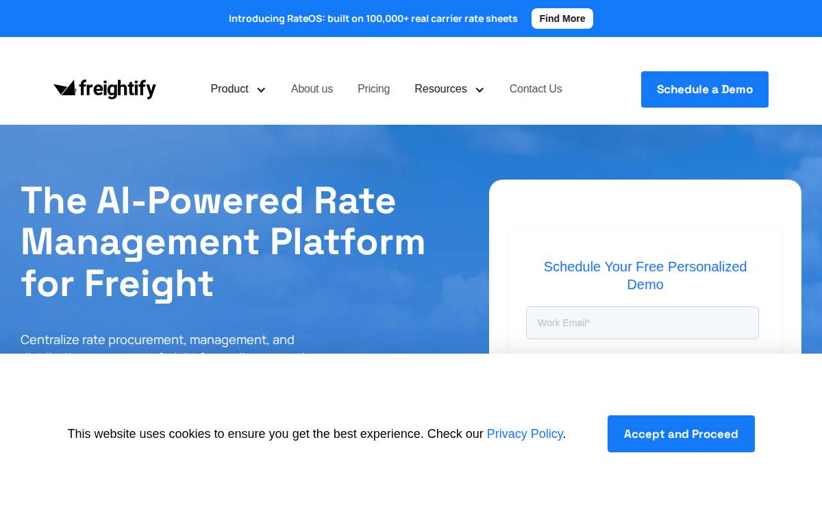 Freightify Logistics Exit website preview