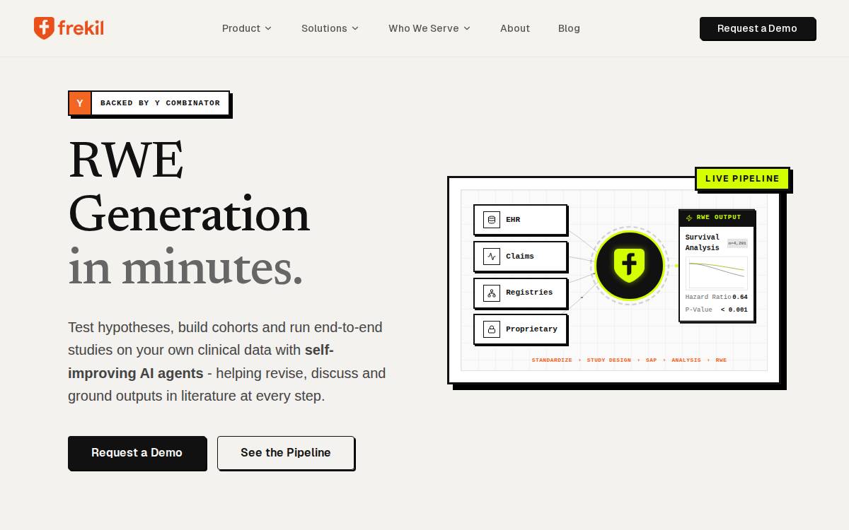 Frekil website preview